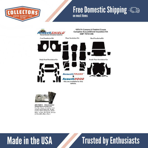 Insulation Sound Deadener Kit for 1970-1974 GMF Coupe Acoustishield Complete