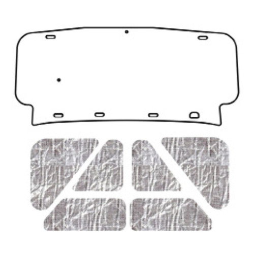 2007-13 GMC Truck Under Hood Cover-Smooth | Hood Insulation Pad Heat Shield for 2008-2014 GMC | QRS-GMC 0713-TUHC