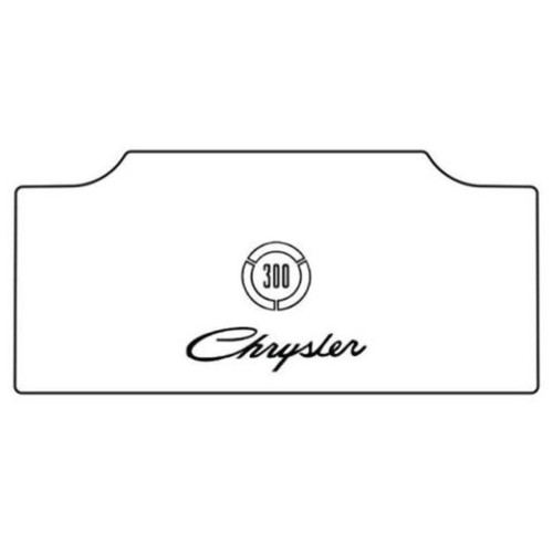 Trunk Floor Mat Cover for 1967-68 Chrysler 300 Convertible, Gray Herringbone Rubber, US-made OEM-quality protection.