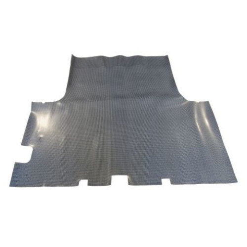 Trunk Floor Mat Cover for 1966-1967 Plymouth GTX Hardtop, Gray Herringbone Rubber, US-Made, OEM Quality, Front Area Cover.