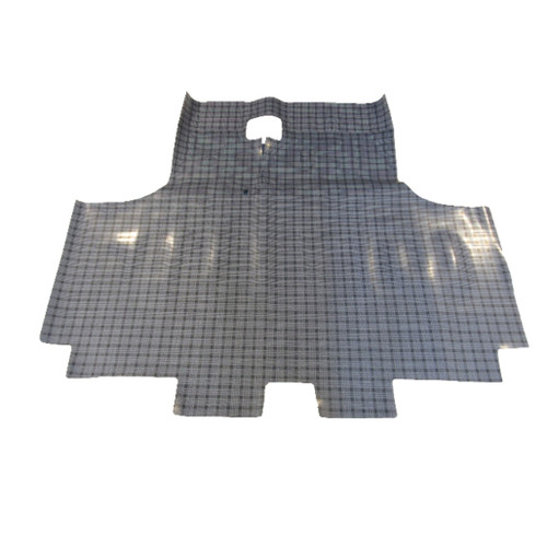 Trunk Floor Mat Cover for 1969 Plymouth Fury Hardtop, Gray Herringbone Rubber Material, Front Area Protection.