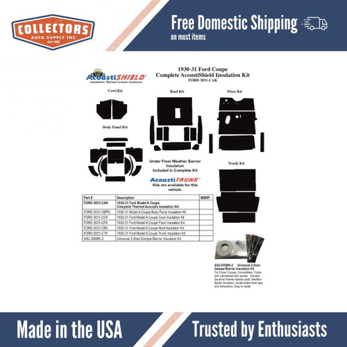 Firewall Sound Deadener for 1930-31 Ford Model A