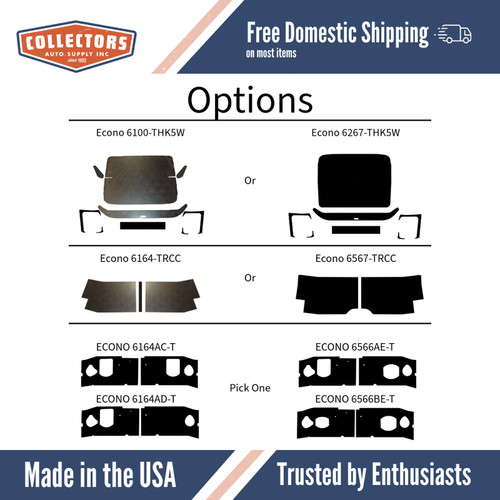 Complete Interior Insulation Kit for 1961-1967 Ford Econoline Truck