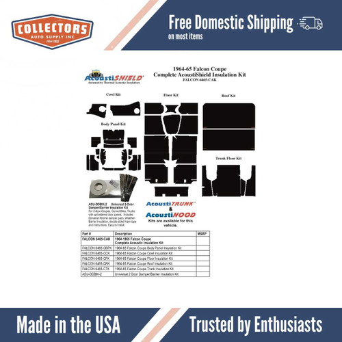 Firewall Insulation for 1964-65 Ford Falcon