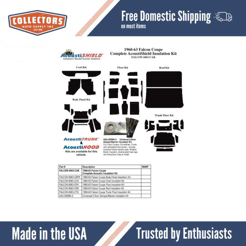 Firewall Insulation for 1960-1963 Ford Falcon