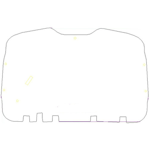 Hood Insulation Pad Heat Shield for 1999-06 Chevrolet Fiberglass Gray not Molded