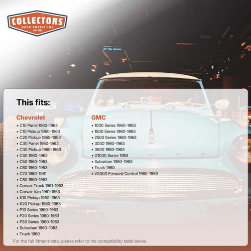 Front Inner Fender Seal Pair for 1960-1963 Chevrolet GMC