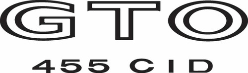 Body Decal for 1970 Pontiac GTO, LeMans, Tempest Black Each