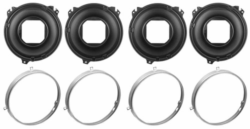 Headlight Mounting Bucket Set for 1966-70 Chevelle, GTO, LeMans, Tempest w/Rings