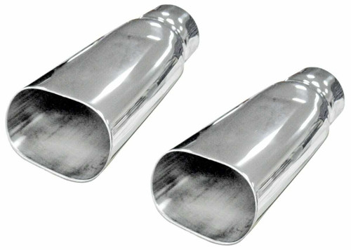 Exhaust Tip Oval for 69 Chevelle Corvair El Camino Monte Carlo SS Chrome 3" Pair