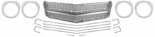 Grille Kit for 1970 Chevrolet Chevelle, El Camino Deluxe, Silver Kit