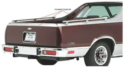 Bed Molding for 1978-1987 GMC Caballero, El Camino Upper Bed & Tailgate 96352A