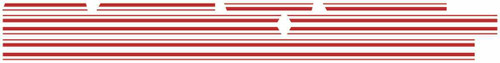 Body Stripe Decals for 1967 Chevrolet Chevelle Super Sport, Standard, Red Set