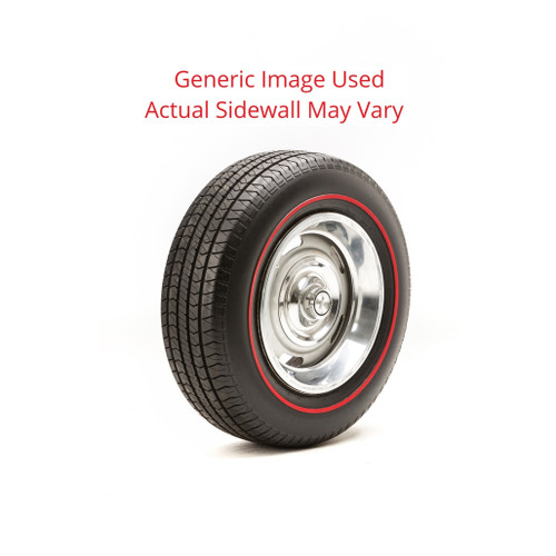 235/60R15 Streetsteel Milestar Tire With Red Line - Modified Sidewall 1 Tire