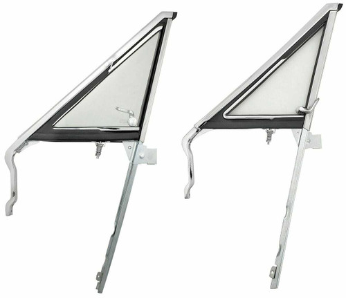 Vent Window Glass Assemblies for 1966-1967 A-Body Coupe/Convertible, Pair