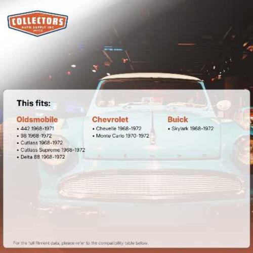 Door Jamb U Rubbers for 1968-1972 GM Chevelle Monte Carlo Cutlass