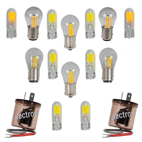 Addictive Flow Exterior LED Bulb Kit w/ Clear Parking Light Bulbs for 1974-1977