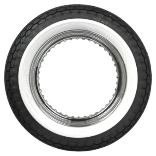450-18 Beck 2" Whitewall Motorcycle Tire (110/90-18+120/90-18+130/90 Equiv)