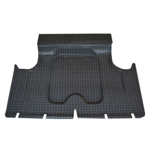 Trunk Floor Mat Cover for 1965 Dodge Coronet 2DR Hardtop, Gray Herringbone Rubber, US-made, OEM-quality replication.