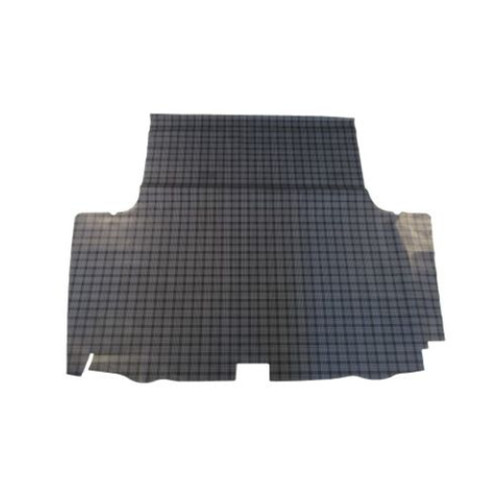 Trunk Floor Mat Cover for 67-69 Plymouth Cuda Convertible, Gray Herringbone Vinyl, US-made, OEM Quality.