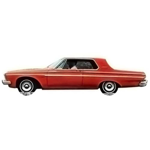 Headliner for 1963 Plymouth Fury 2 Door Hardtop Vinyl Non-Perforated Black Non Perforated Vinyl