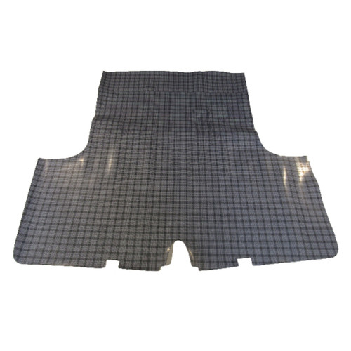Trunk Floor Mat Cover for 1962 Plymouth Belvedere 2DR Hardtop, Gray Herringbone Rubber Material, Front Area Coverage.