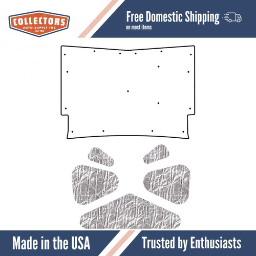 Premium Hood Insulation Pad Heat Shield for Chevrolet 1959-1960 | AcoustiShield & ABS Materials | Reduce Engine Noise & Heat