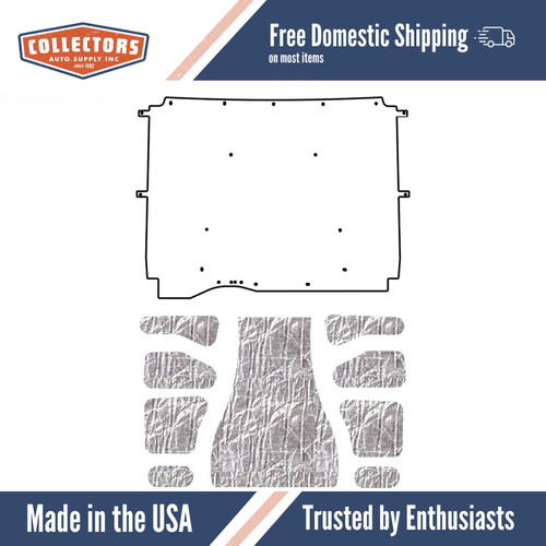 Hood Insulation Pad Heat Shield for Chevrolet Camaro F-Body, Ultimate Sound & Heat Insulation, Premium ABS Material.