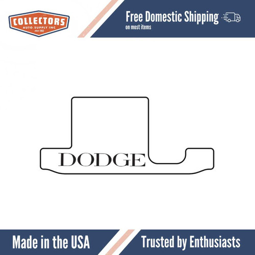 Trunk Floor Mat Cover for 1949-1952 Dodge Coupe/Sedan, Ultra High Definition Rubber, Protects Trunk from Spills & Debris.