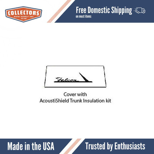 Trunk Floor Mat Cover for Classic Ford Falcon, Ultra High Definition Rubber, Protects Trunk from Spills, Mud, Snow, & Debris.