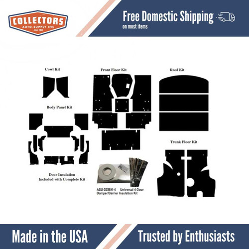 Insulation Sound Deadener Kit for 1953-64 Studebaker Lark Sedan Shield Complete