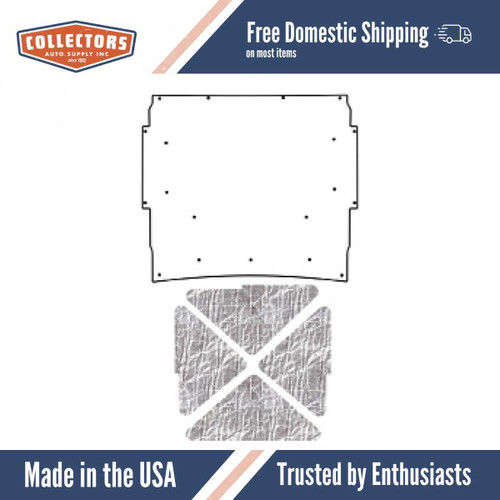 1966-67 Chevrolet Nova Hood Insulation Pad Heat Shield, AcoustiShield & ABS Material for Sound and Heat Insulation. USA Made.