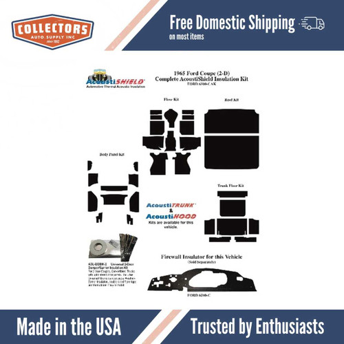 Complete Interior Insulation Kit for 1965 Ford Coupe