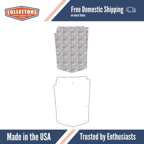 Hood Insulation Pad Heat Shield for Chevrolet Corvette 1973-82 - Ultimate Sound & Heat Insulation, ABS Material,