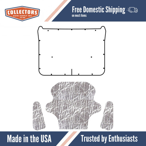 Premium Hood Insulation Pad & Heat Shield for Dodge Challenger 1970-74 | AcoustiShield Panels, ABS Material