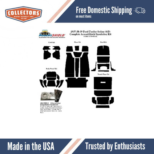 Complete Interior Insulation Kit for 1937-1939 Ford Fordor Sedan