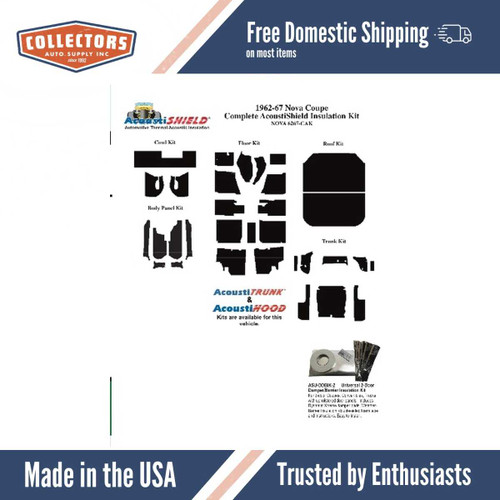 Complete Interior Insulation Kit for 1962-1967 Chevrolet Nova Coupe