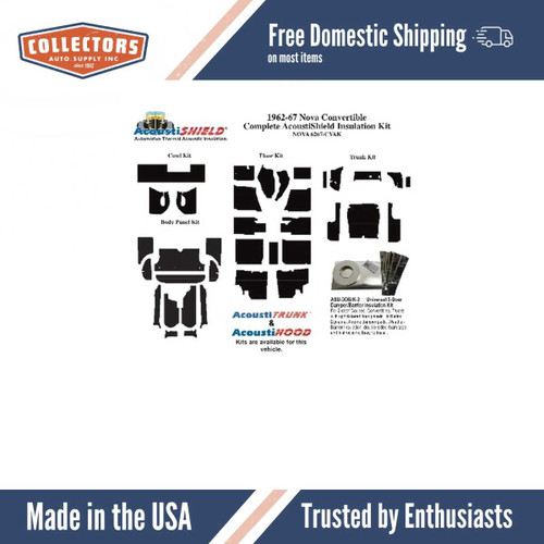Complete Interior Insulation Kit for 1962-1967 Chevrolet Nova Convertible