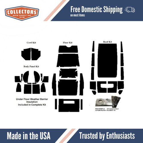 Complete Interior Insulation Kit for 1930-1931 Ford Model A Town Sedan