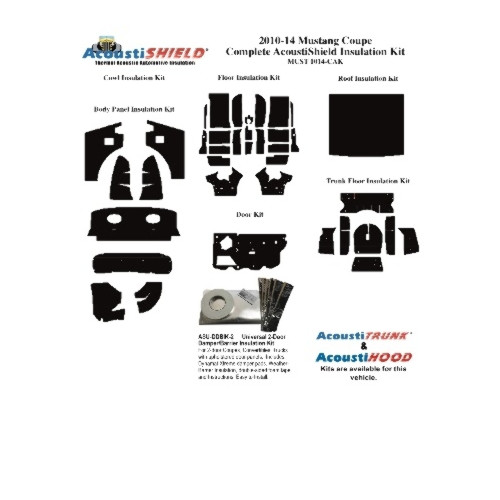 Complete Interior Insulation Kit for 2010-2014 Ford Mustang Coupe
