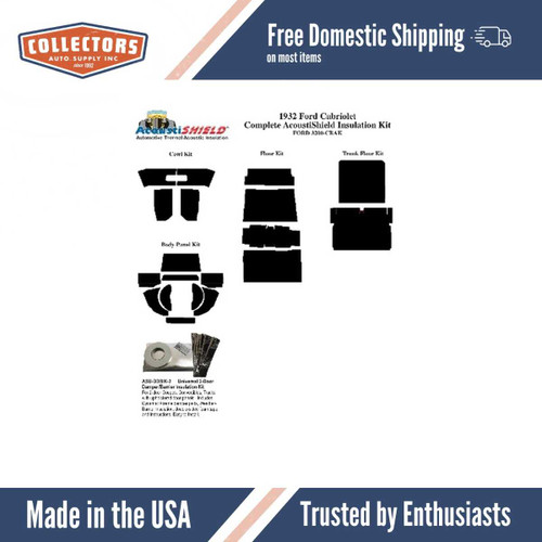 Complete Interior Insulation Kit for 1932 Ford Cabriolet