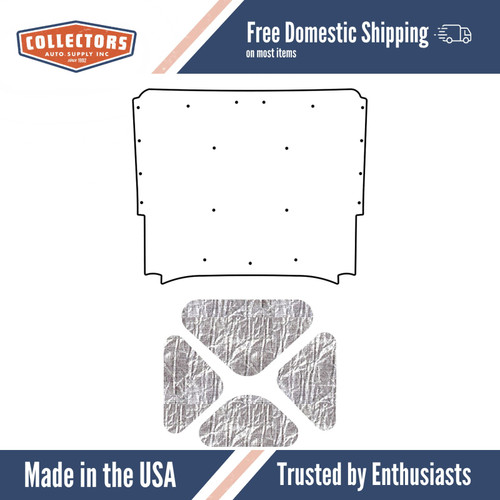 Premium Hood Insulation Pad Heat Shield for 1968-69 Chevy A-Body & El Camino - Ultimate Sound and Heat Insulation Solution
