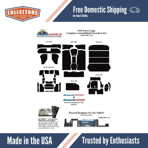 Complete Interior Insulation Kit for 1959 Ford Coupe