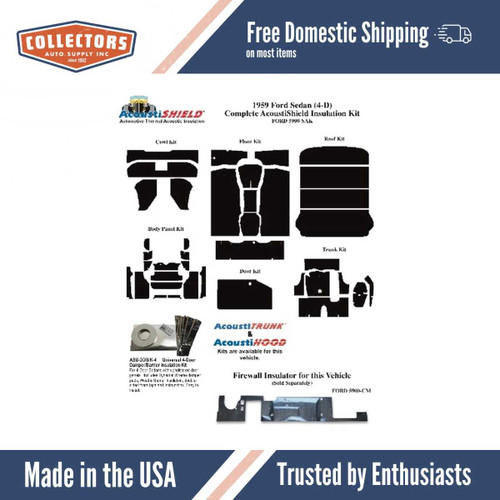 Complete Interior Insulation Kit for 1959 Ford Sedan