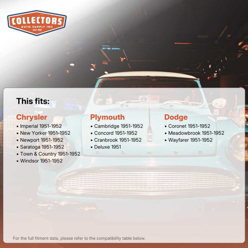 Firewall Insulation for 1951-1952 Mopar Car