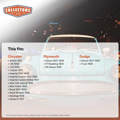 Cowl Side Panel Set for 1937-1939