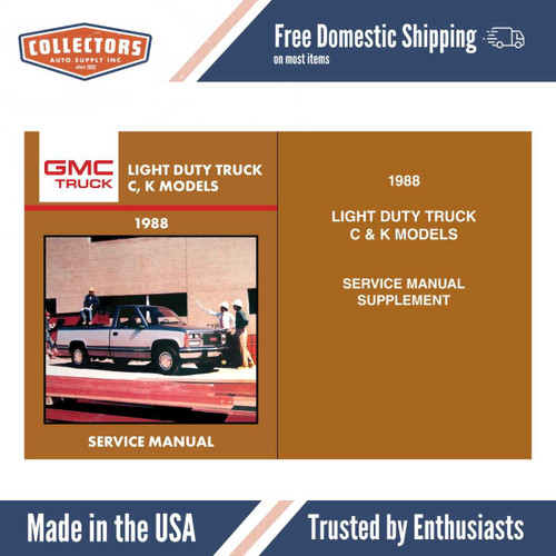 1988 GMC C / K Sierra Pickup Truck Service Manual