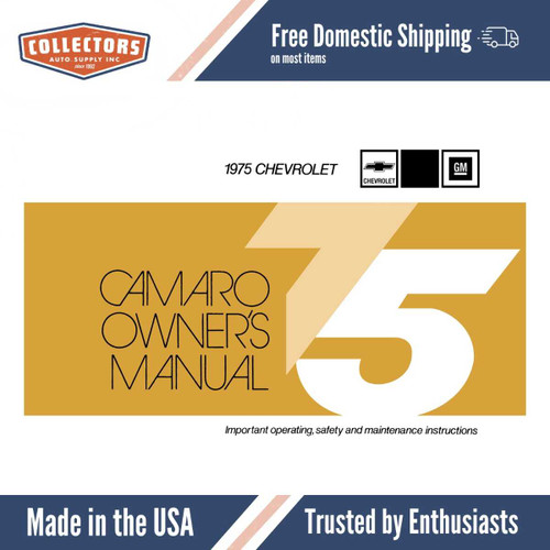 1975 Chevrolet Camaro Owner's Manual