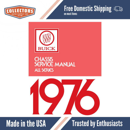 1976 Buick Chassis Service Manual (All Series) - Includes 11x26 in. COLOR Wiring Diagrams
