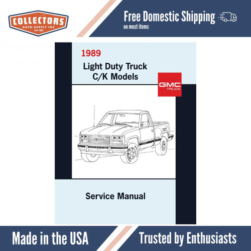1989 GMC C / K Sierra Truck Service Manual